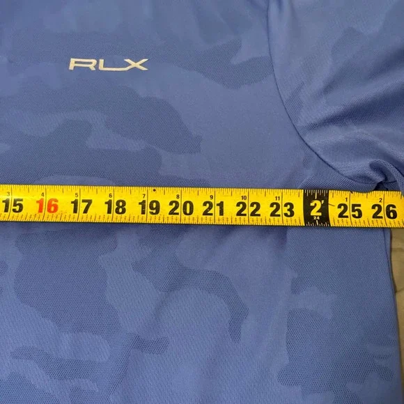 RLX Ralph Lauren Mens XXL Blue Tonal Camo Performance Golf Polo Shirt Wicking - Picture 4 of 7